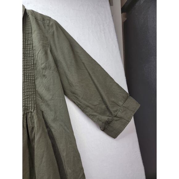 FYLO Army Green pull over blouse Size L - Picture 6 of 8